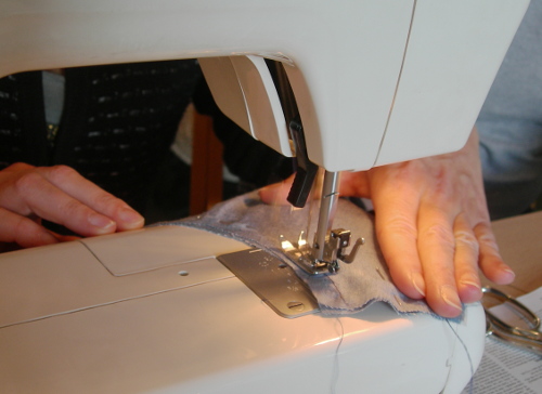 Beim Nähen