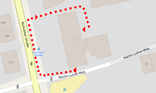 Umgebungskarte der Netz-Werkstatt